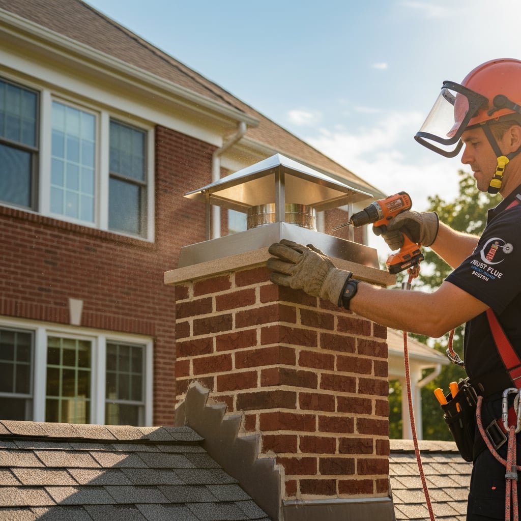 Boston Chimney Cap Installation